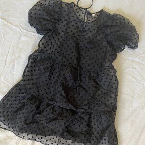 Sheer Polka Dot Baby Doll Dress